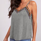 FAM-FAM Geometric V-Neck Spaghetti Strap Cami