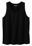 KingSize Men's Big & Tall Heavyweight Cotton Tank - Black