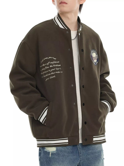 Men's Plus Size Snap Down Dropped Shoulder Jacket