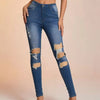 Distressed High Waist Jeans