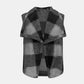 Plaid Open Front Vest Coat