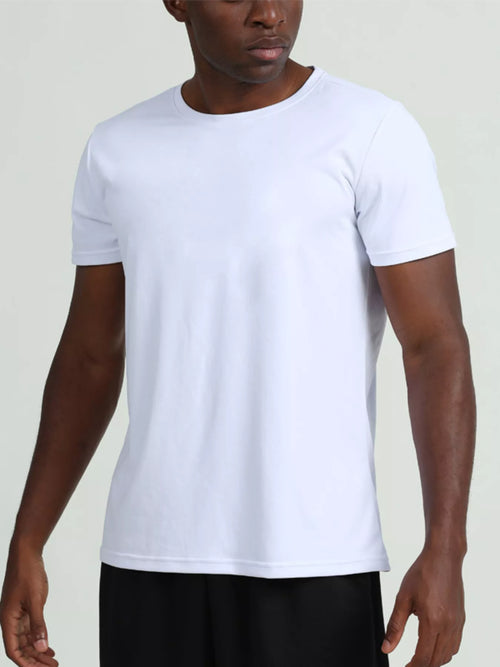 Men's Plus Size Solid Color Round Neck T-Shirt