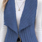 Open Front Fuzzy Vest Coat