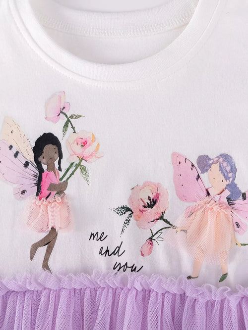 Children's Ballerina Round Neck Tulle Dress