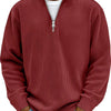 Men's Full Size Quarter-Zip Long Sleeve Sweatshirt Plus Size