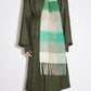 Thermal Fringe Contrast Plaid Scarf