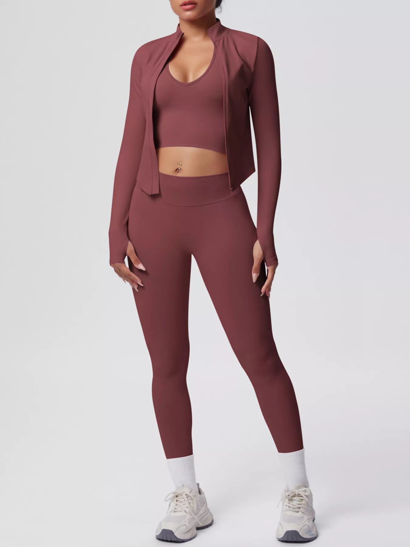 The Lucia Three-Piece Tank, Jacket & Legging Set