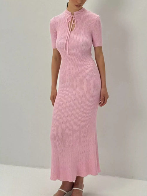 Short Sleeve Knitted Mermaid Dress
