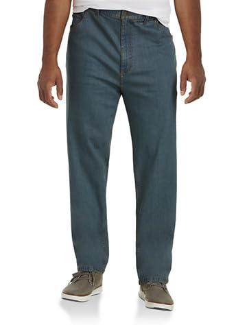 Harbor Bay by DXL Men's Big and Tall Continuous Comfort Stretch Jeans Dirty Wash x