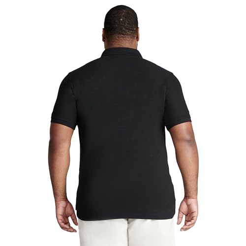 IZOD Men’s Big-and-Tall Advantage Performance Short-Sleeve Solid Polo Shirt, Black, 4X-Large