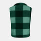 Plaid Open Front Vest Coat