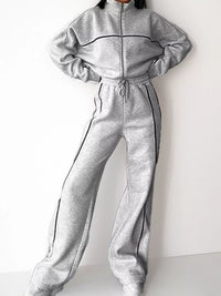 The Haven Zip Jacket & Wide-Leg Pant Set