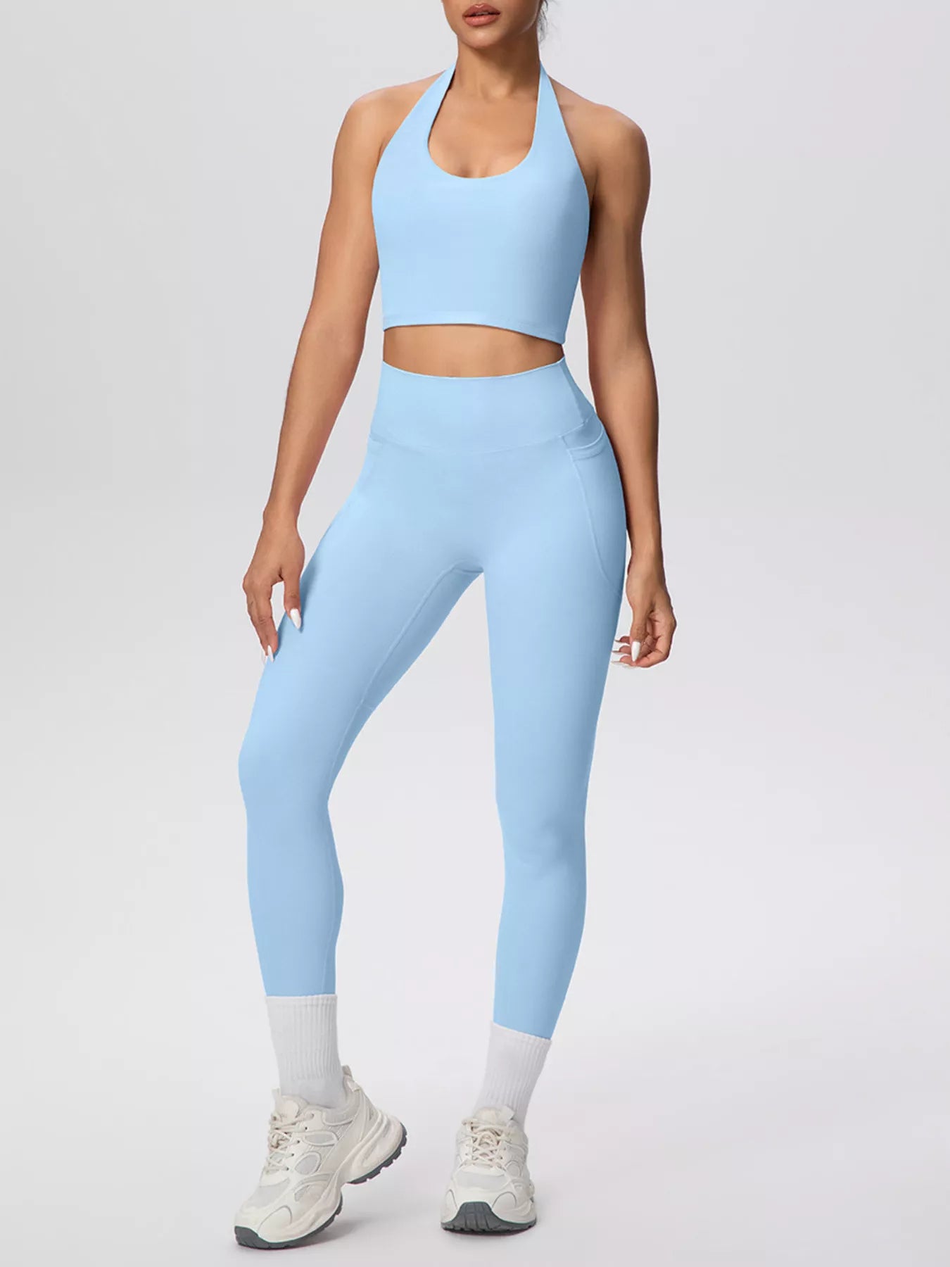 The Lucia Halter Crop Top & Legging Set
