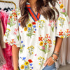 Floral Print Puff Sleeve Blouse