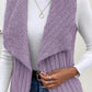 Open Front Fuzzy Vest Coat