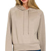 Zenana Drawstring Scuba Hoodie