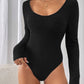 Perfee Scoop Neck Long Sleeve Bodysuit