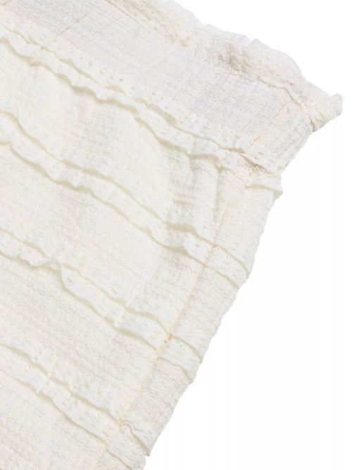 Textured A-Line Midi Skirt