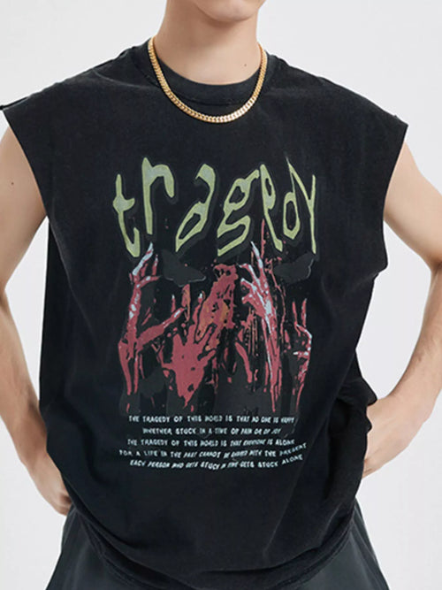 Men's Graphic Round Neck Tank