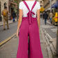 Double Take Full Size Wide Leg Overalls with Pockets