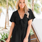 V-Neck Flutter Sleeve Romper