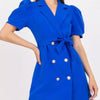 Blazer Style Tie Waist Mini Dress