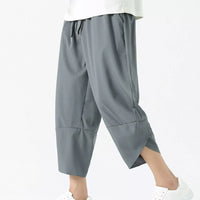 Men's Plus Size Casual Loose Cropped Pants