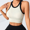 Contrast Trim Round Neck Active Tank