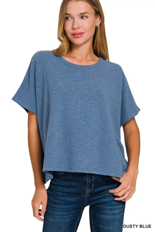Zenana Cotton Slub Oversized Tee