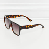 Tortoise Shell Square Full Rim Sunglasses with UV400 protection and polycarbonate frame.