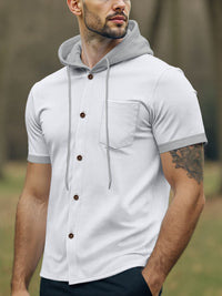 Men's hooded top and matching shorts set