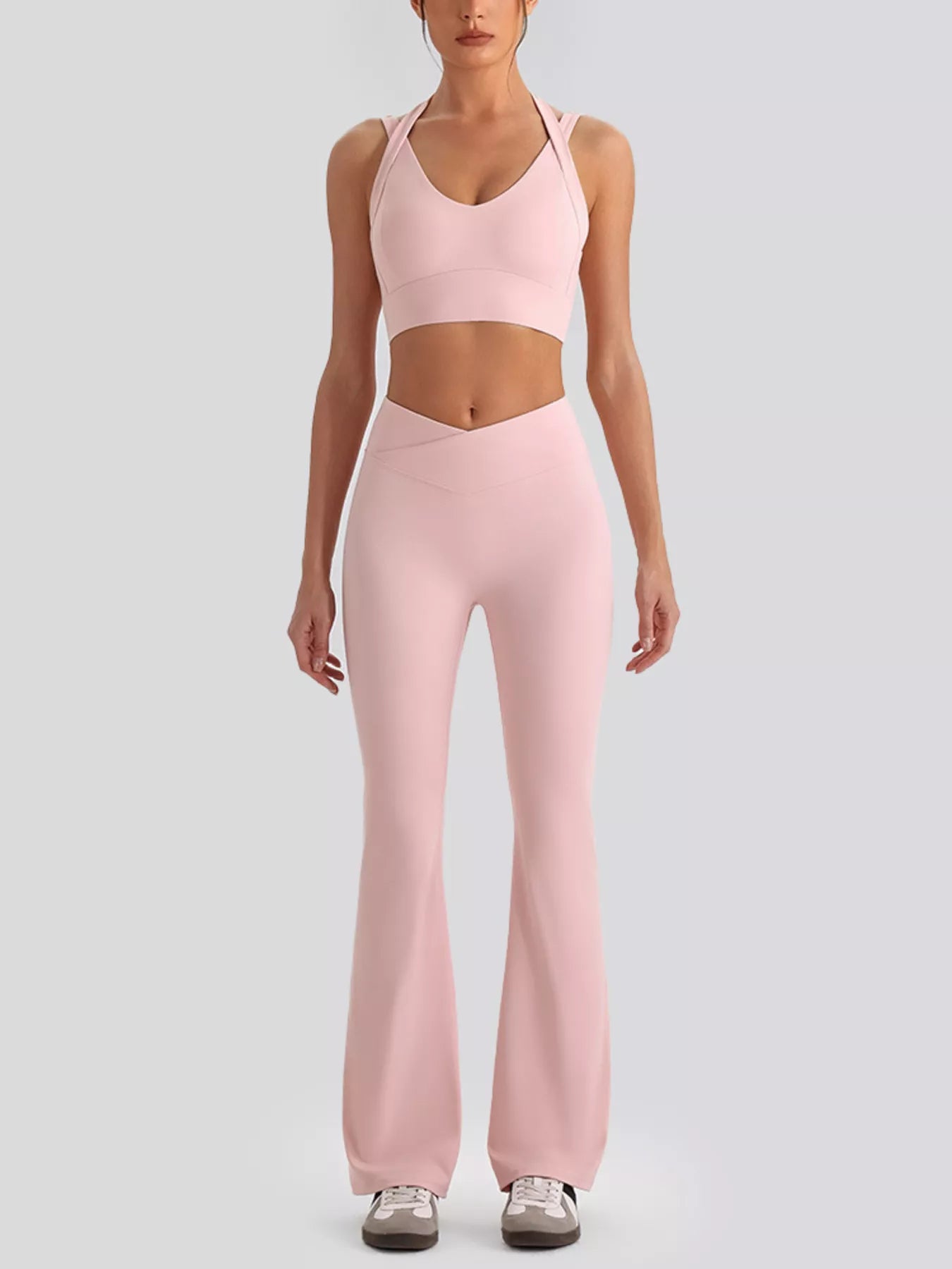 The Cleo Criss-Cross V-Neck Tank & Legging Set