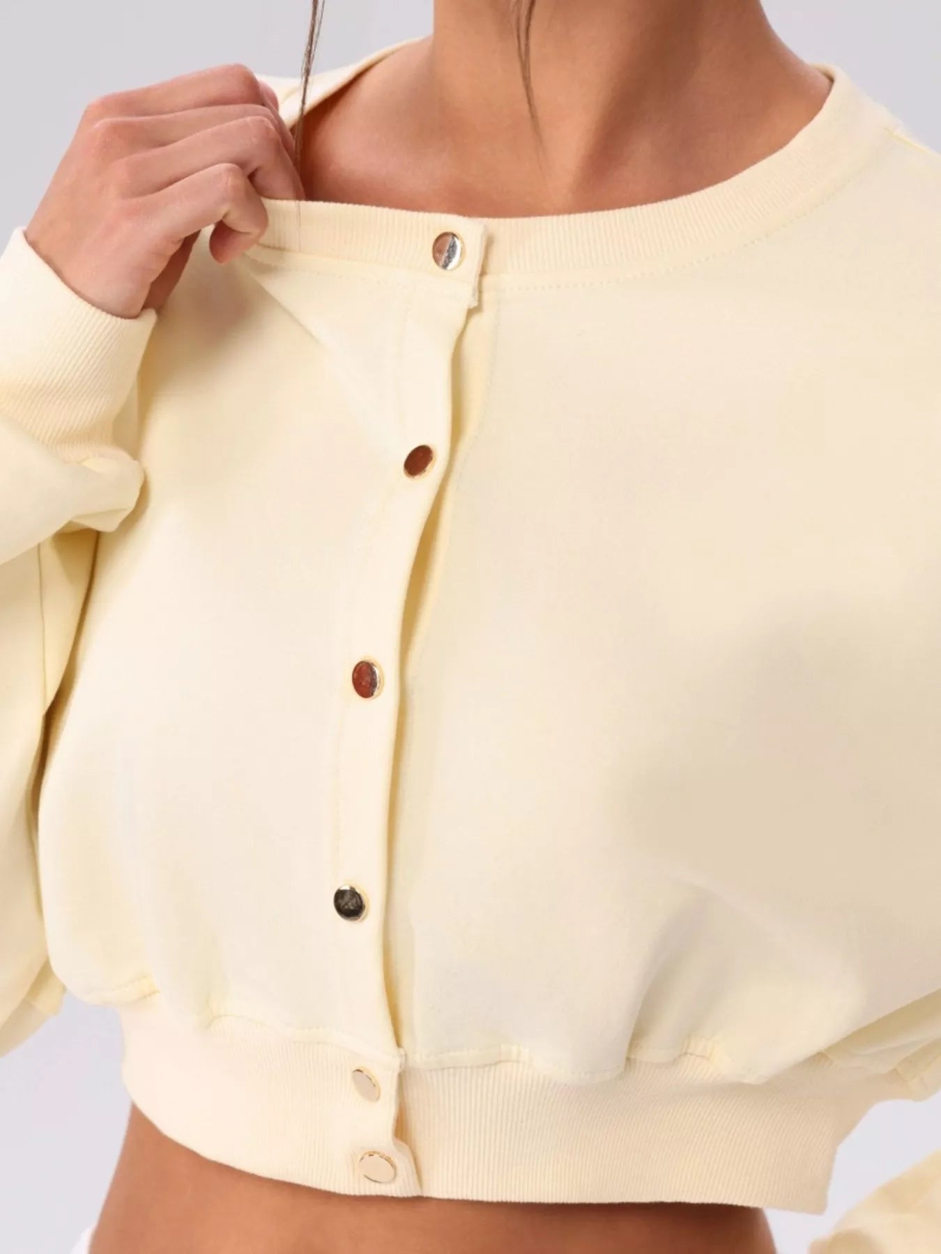 The Cleo Cropped Button Cardigan