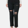 Zenana Distressed Raw Hem Cropped Jeans