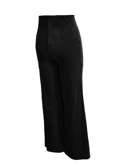 High Waist Velvet Flare Pants
