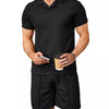 Men's Full Size Casual Short Sleeve Polo and Shorts Set Plus Size