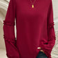 Devine Frill Round Neck Long Sleeve Top