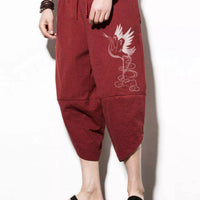 Men's Plus Size Loose Fit Cropped Pants