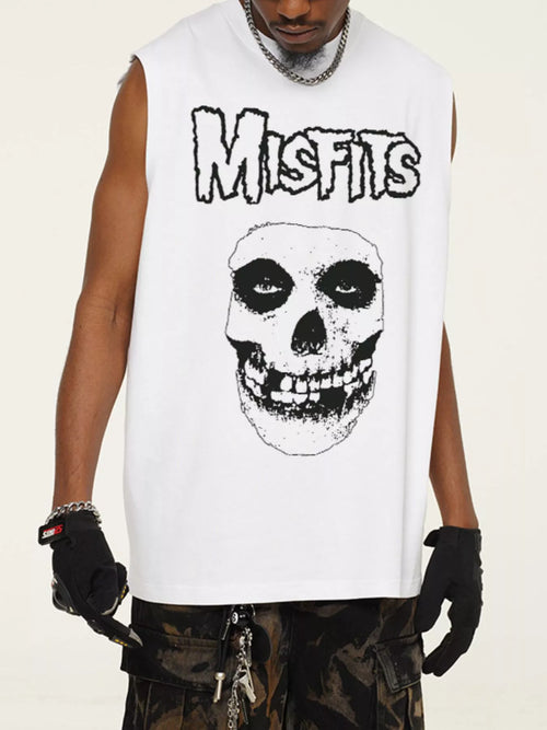 Men's MISFITS Skull Graphic Sleeveless Tank Top