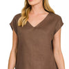Zenana Linen V-Neck Sleeveless Top