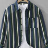 Men's Plus Size Striped Casual Long Sleeve Shirt