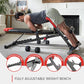 Finer Form Multi-Functional FID Weight Bench for Full All-in-One Body Workout – Hyper Back Extension, Roman Chair, Adjustable Ab Sit up Bench, Incline Decline Bench, Flat Bench