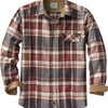 Legendary Whitetails Standard Buck Camp Flannel, Long Sleeve Plaid Button Down Casual Shirt for Men with Corduroy Cuffs, Fall & Winter Clothing, Cedarwood, Large