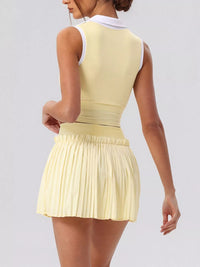 The Cleo Twist Top & Pleated Skirt Set