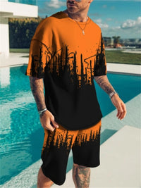 The Vivid Contrast Set – contrast top and shorts set, view 5
