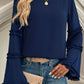 Devine Frill Round Neck Long Sleeve Top