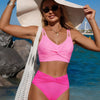 Twist Front High Waisted Swim Set