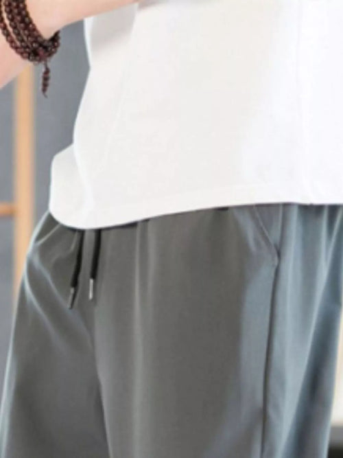 Men's Plus Size Lightweight Cropped Casual Pants