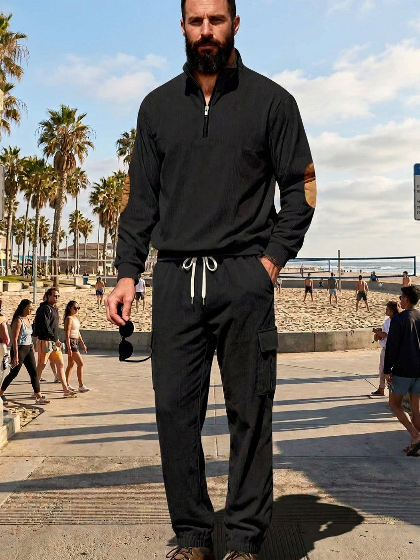 The Grayson Long Sleeve Set – set in army green