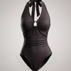 Halter Neck Ruched Bodysuit